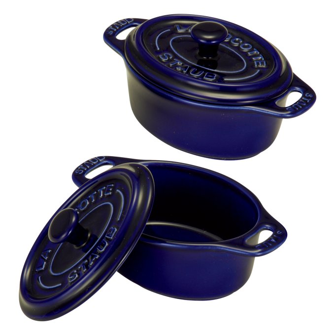 ストウブ セラミック ココットオーバル ペア(グランブルー)【eGift