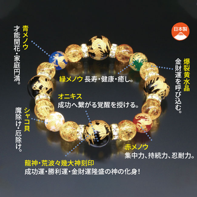 きょうこ様☆専用☆龍神のパワー‼️龍神勾玉ブレス bl2335_top.jpg