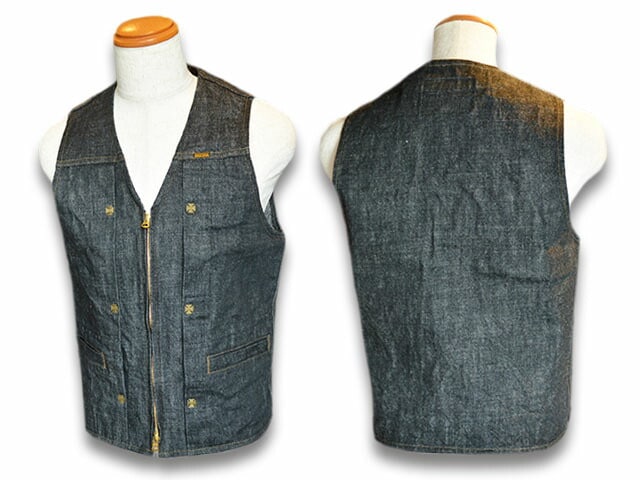 全3色【RED TAiL/レッドテイル】「Cross Denim Vest ”3rd”/クロス