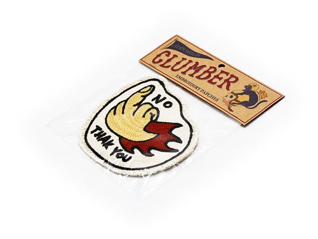 CLUMBER/クランバー】「Chain Stitch Embroidery Patch”NO THANK YOU