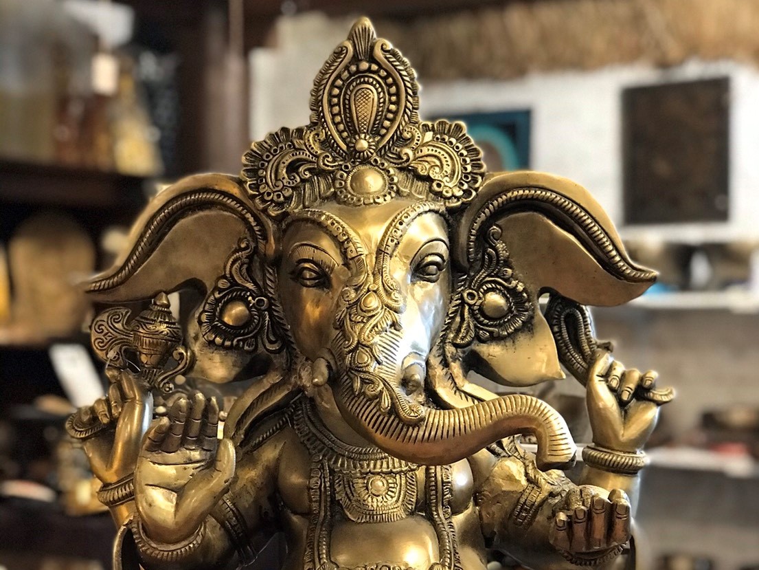 ガネーシャ像 富と商売と学問の神様／ヒンドゥー教の神様／【H55cm