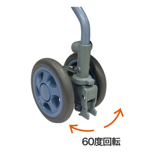 超売れ筋】リズムRWC 二筋格子ブルー シルバーカー 島製作所