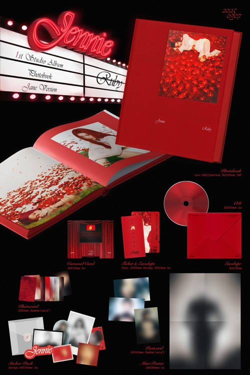 韓国音楽 BLACKPINKのジェニ - 1集 「Ruby」 Photobook Ver. (ランダム