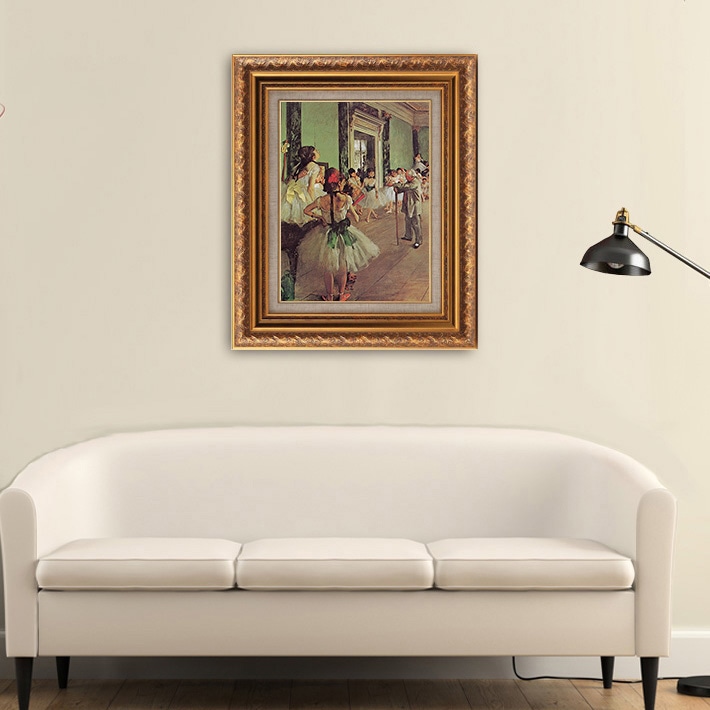 ドガ ドビニ嬢 レプリカ 複製絵画 F3号 額装 木製装飾額 インテリア