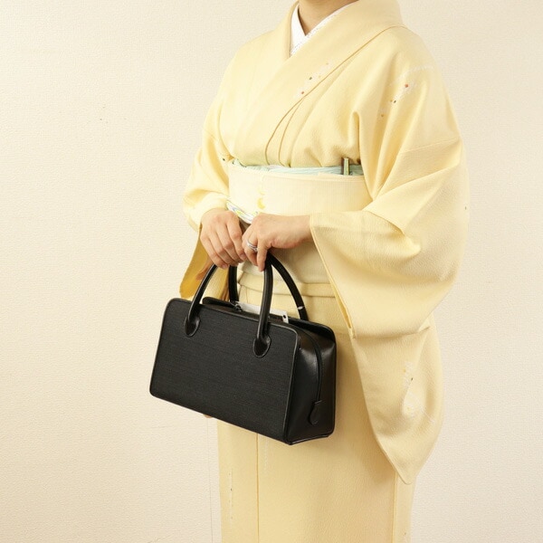衿秀 公式 バッグ 和装 着物 ばっぐ bag ホースヘア 利休 黒 ブラック
