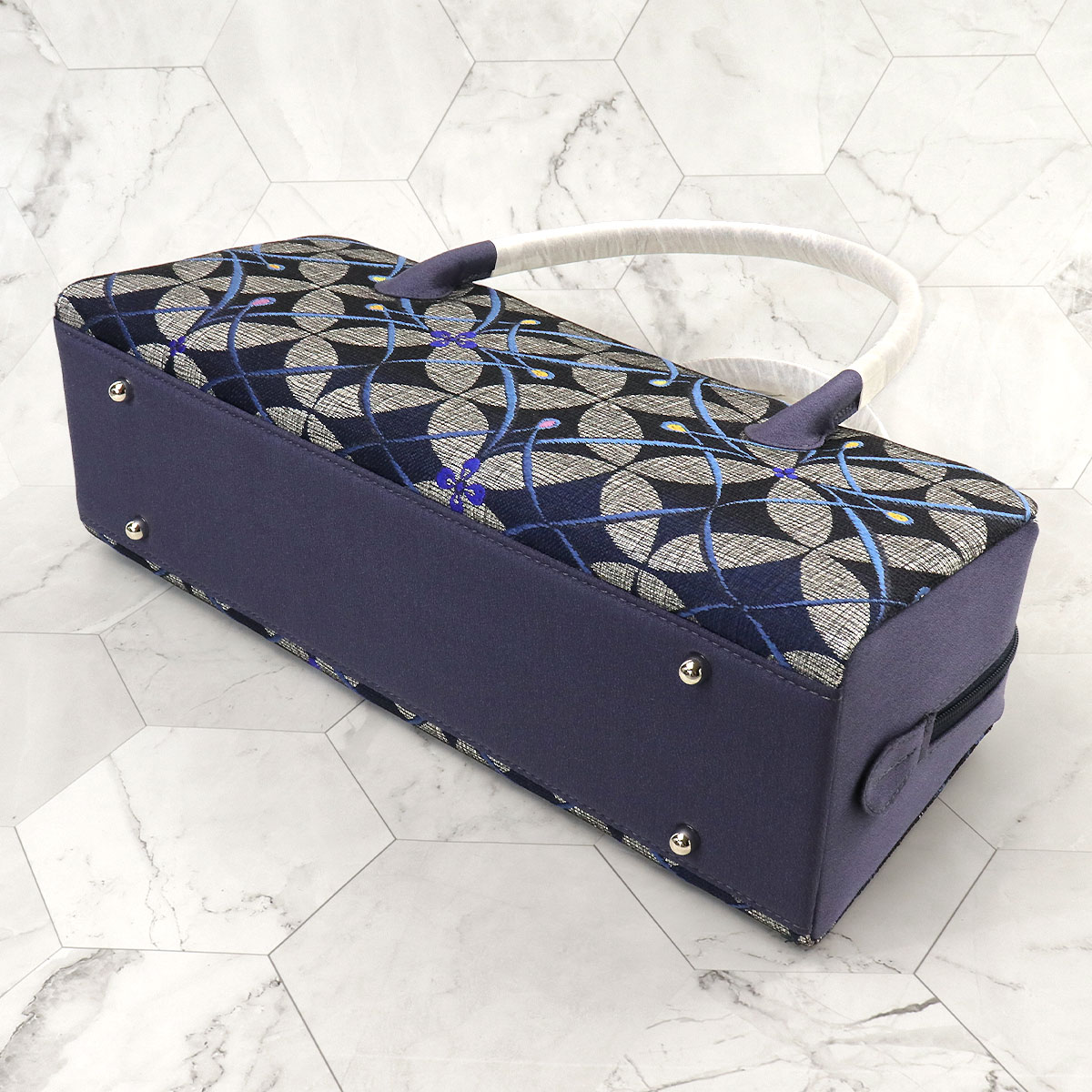 衿秀 公式 バッグ 和装 着物 ばっぐ bag 利休 横長 帯地 西陣織 七宝