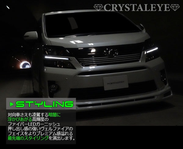 20系 ヴェルファイア 後期用 LED EYEデイライトガーニッシュV2