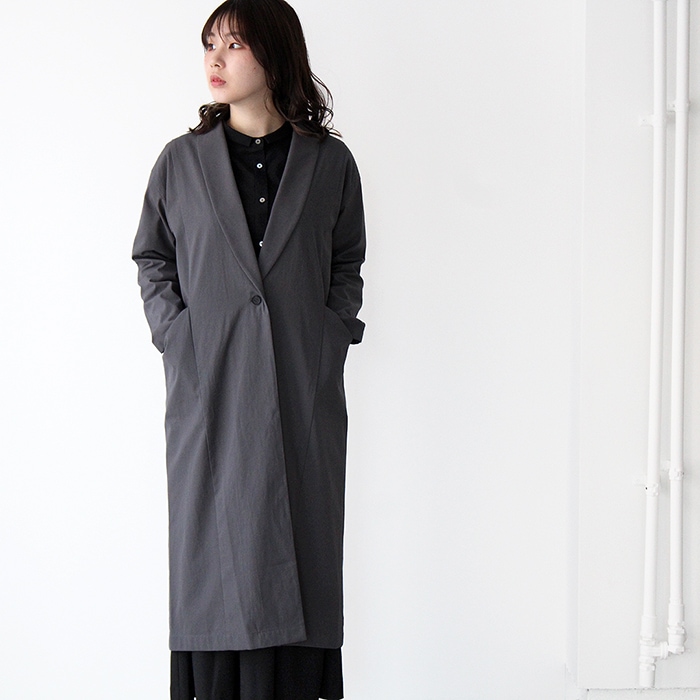 evam eva エヴァムエヴァ shawl collar coat ショールカラー コート