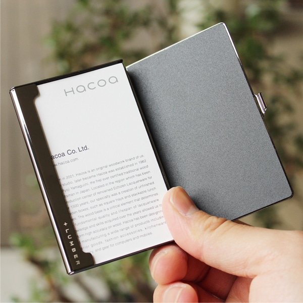 CARD CASE」重厚感のあるステンレス素材と銘木をあわせた木製名刺入れ
