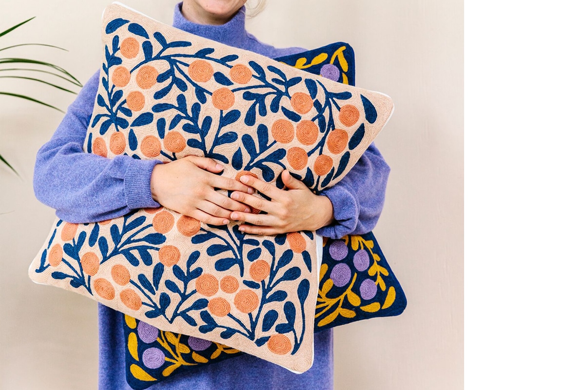 TERTTU CUSHION COVER BLUEBERRY(RFR-53)