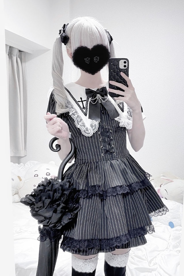 MA*RS】【2点SET】クロス刺繍3段フリルセットアップ