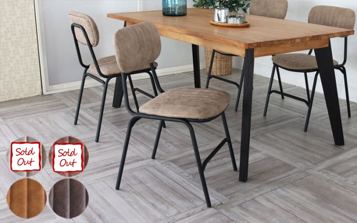 ダイニングチェア カフェチェア 椅子 アイアン脚 レザー RLC320（商品