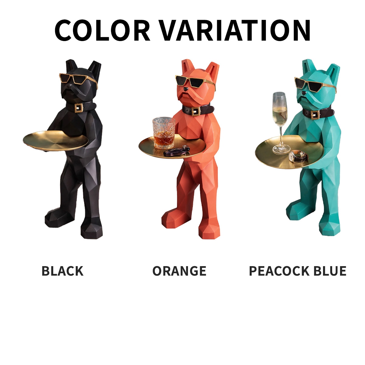 VeroMan ブルドッグ サイドテーブル ベッドサイドテーブル トレー