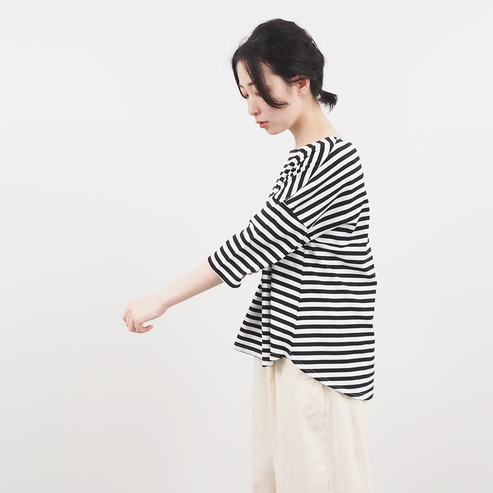 NARU(ナル) 40/2天竺BD ミナミラウンドシャツ 661015 | TOPS,ボーダー