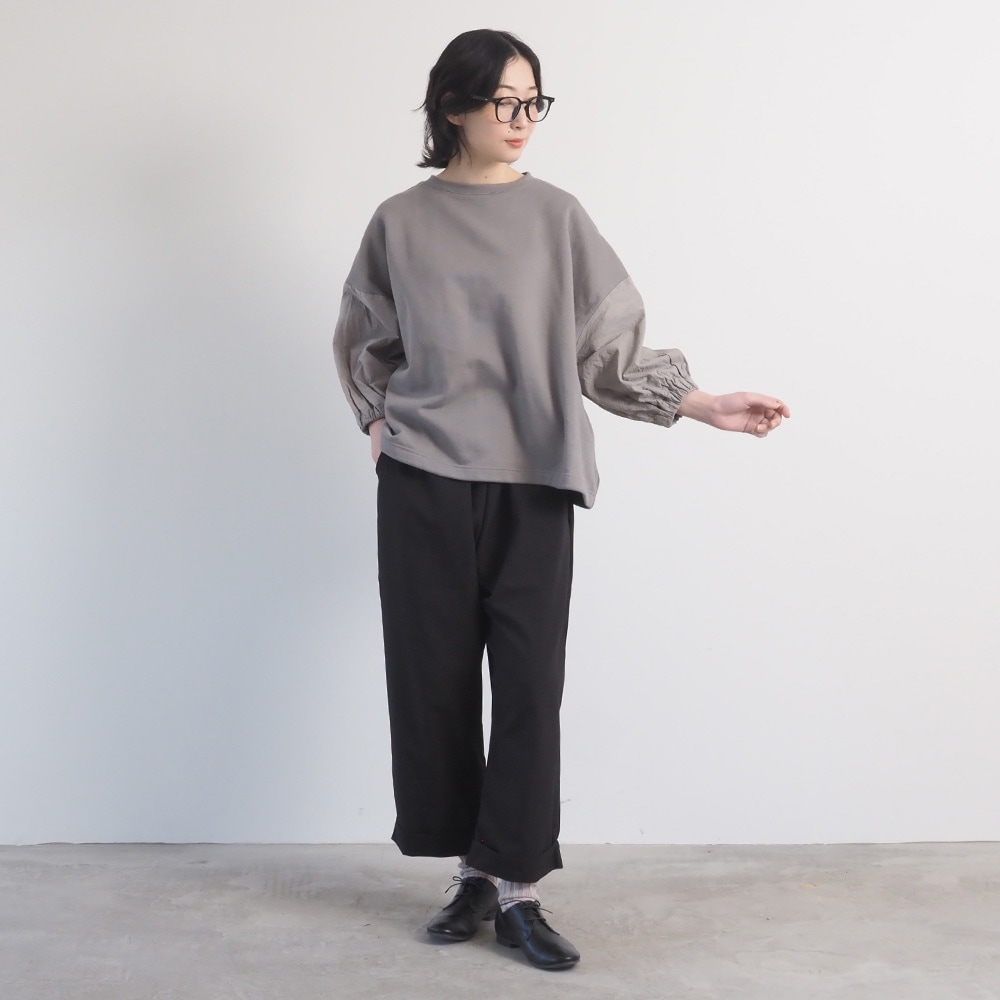 NARU(ナル) 30/10セントラル裏毛×シーチングハンドワッシャー ワイドPO