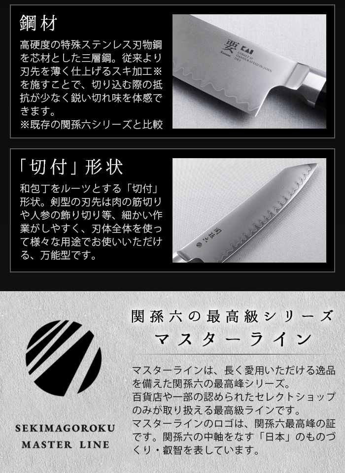 関孫六 要 切付5寸 150mm マスターライン Kaname 000AE5501 | 新着