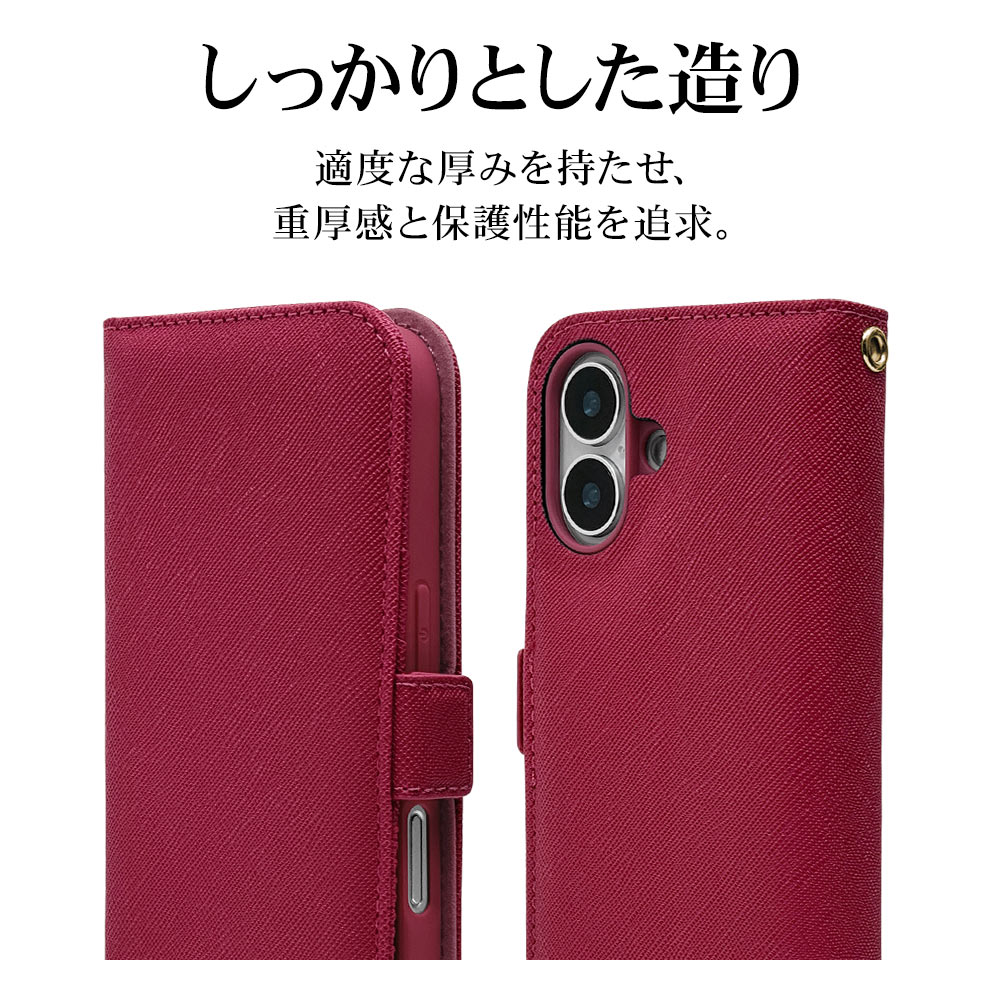 iPhone16 ケース カバー 手帳型 カード入れ スタンド機能 ハンド
