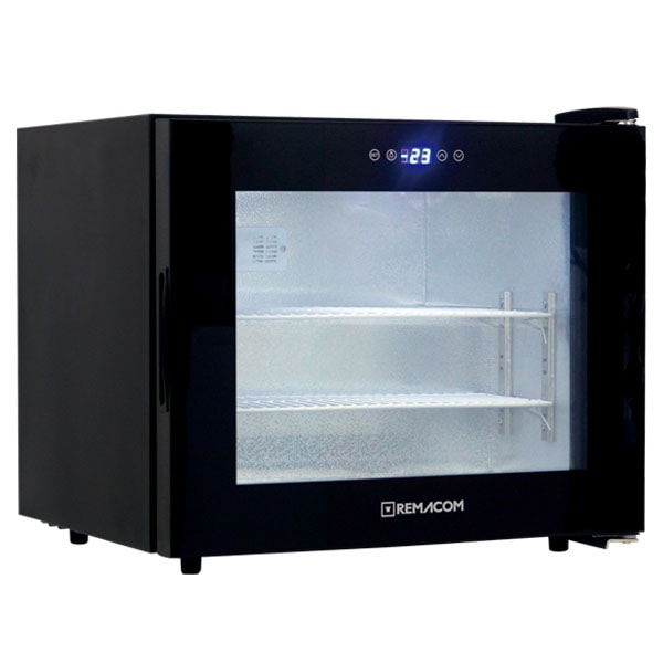 レマコム 前開き小型冷凍ショーケース 33L RIS-33TB ブラック - 業務用