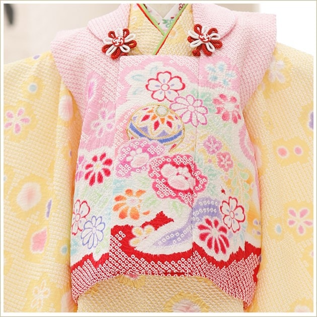 3歳女の子七五三総絞り正絹着物レンタル｜京友禅の高級プレミアム被布