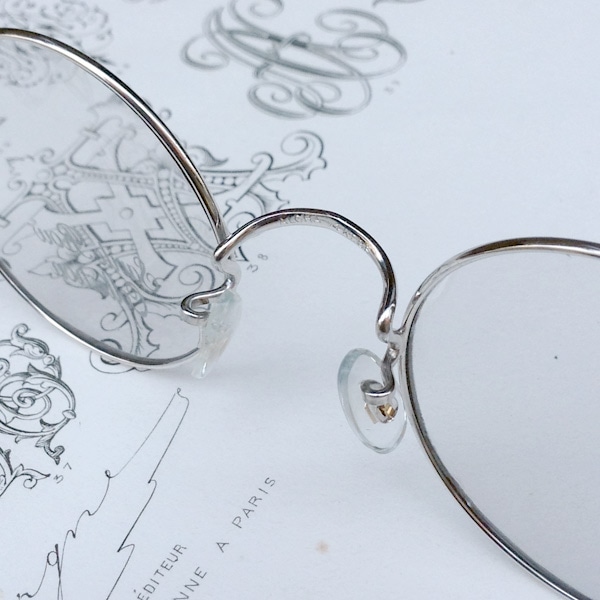 80's ENGLAND SAVILE ROW 14KWG GLASS（80sイングランドサヴィルロウ14