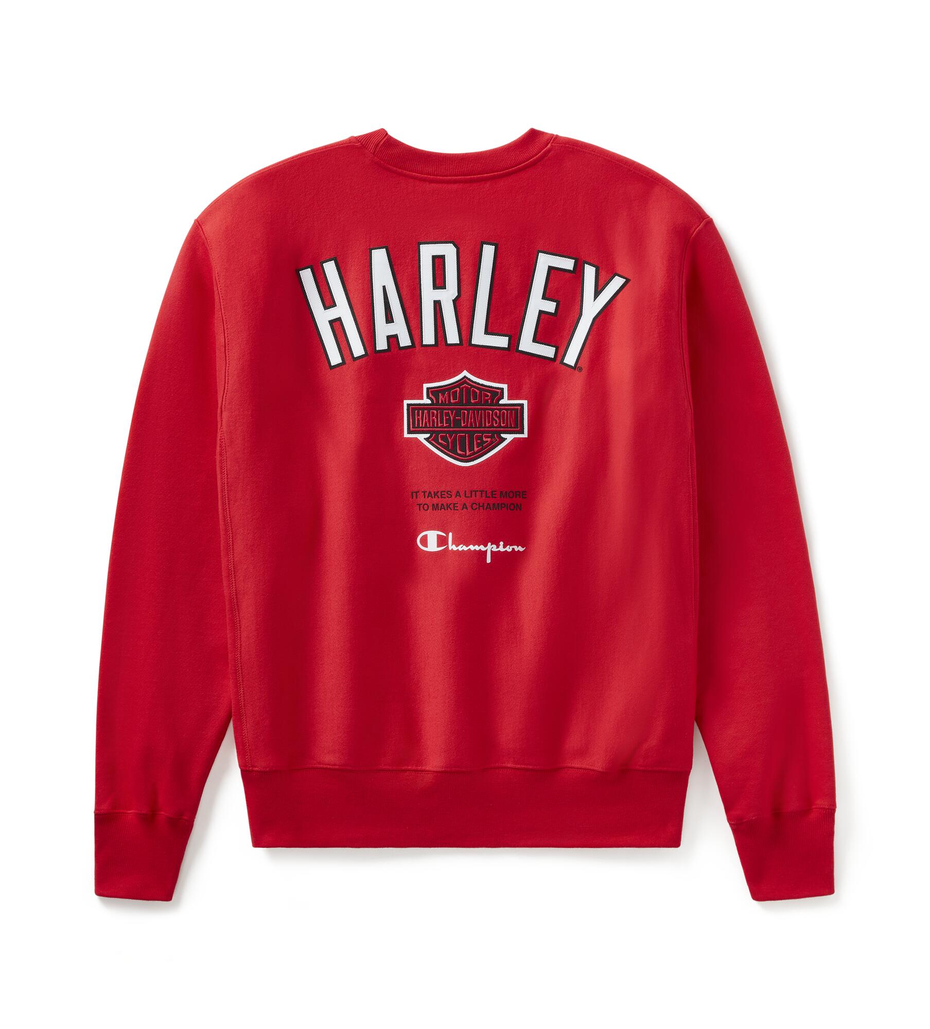 Champion x Harley-Davidson Fanatic Crew Neck Sweatshirt Scarlet