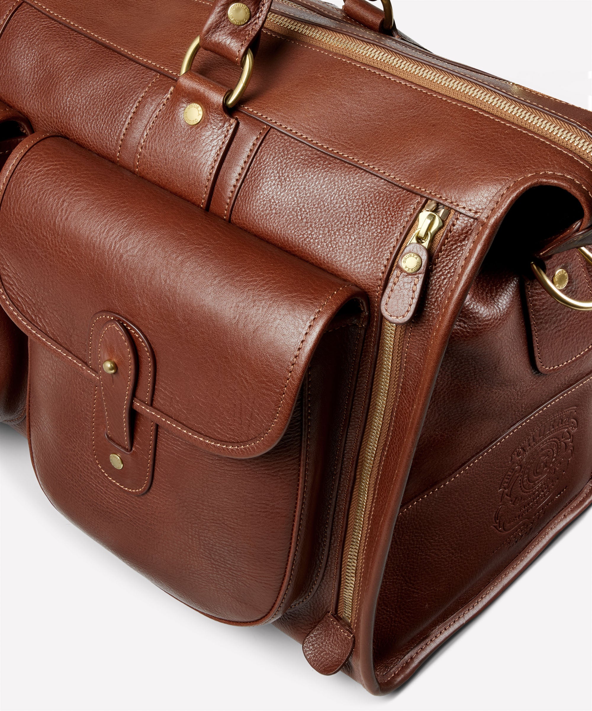 Express No. 2 | Vintage Chestnut Leather Duffle Bag | Ghurka