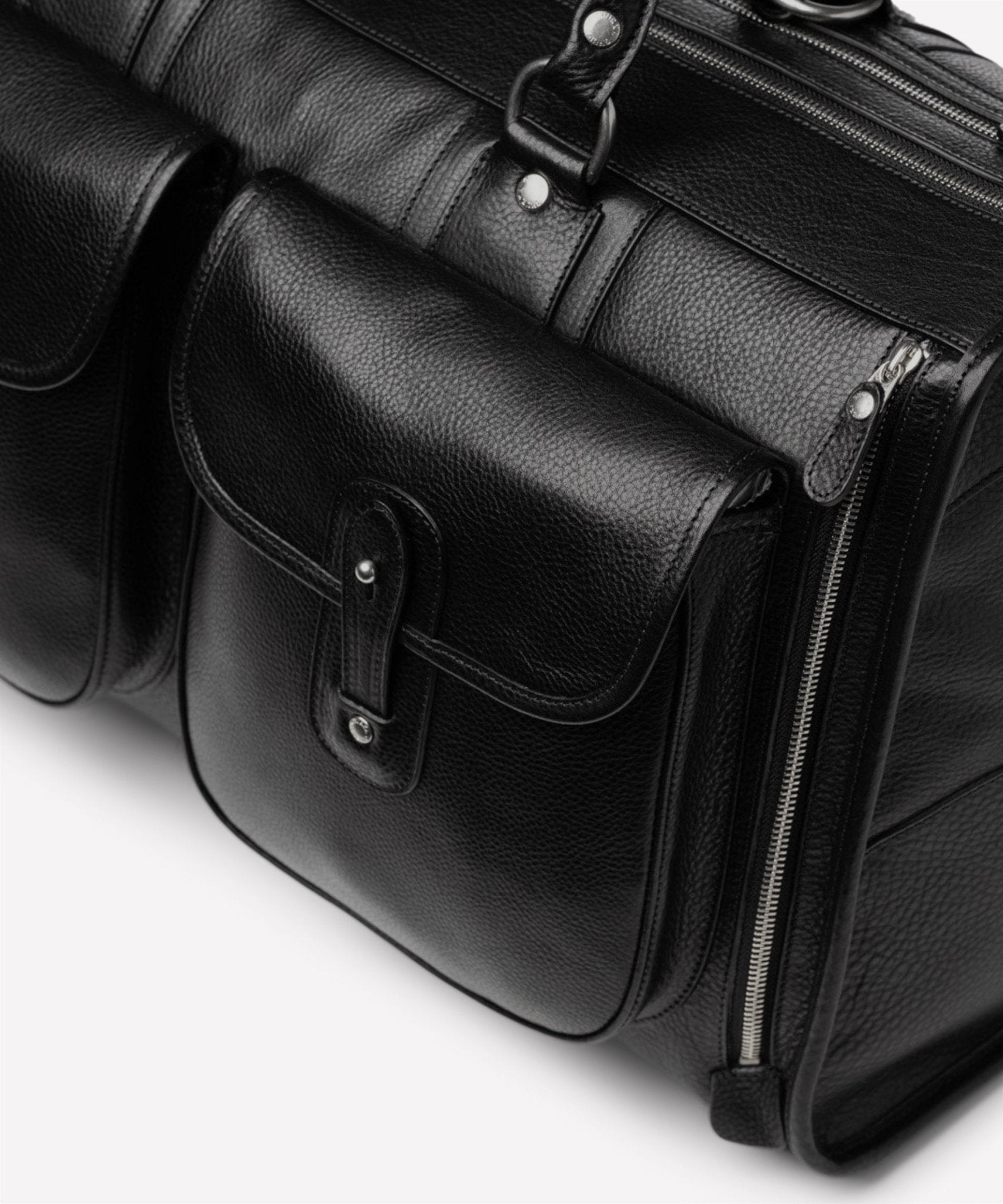 Express No. 2 | Vintage Black Leather Duffle Bag | Ghurka