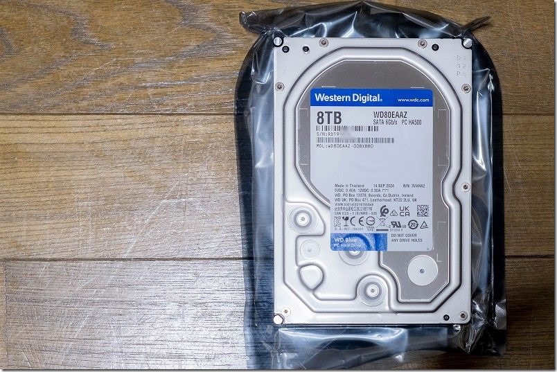 Western Digital 8TB WD80EAAZのHDDを使用レビュー（ST6000DM003と