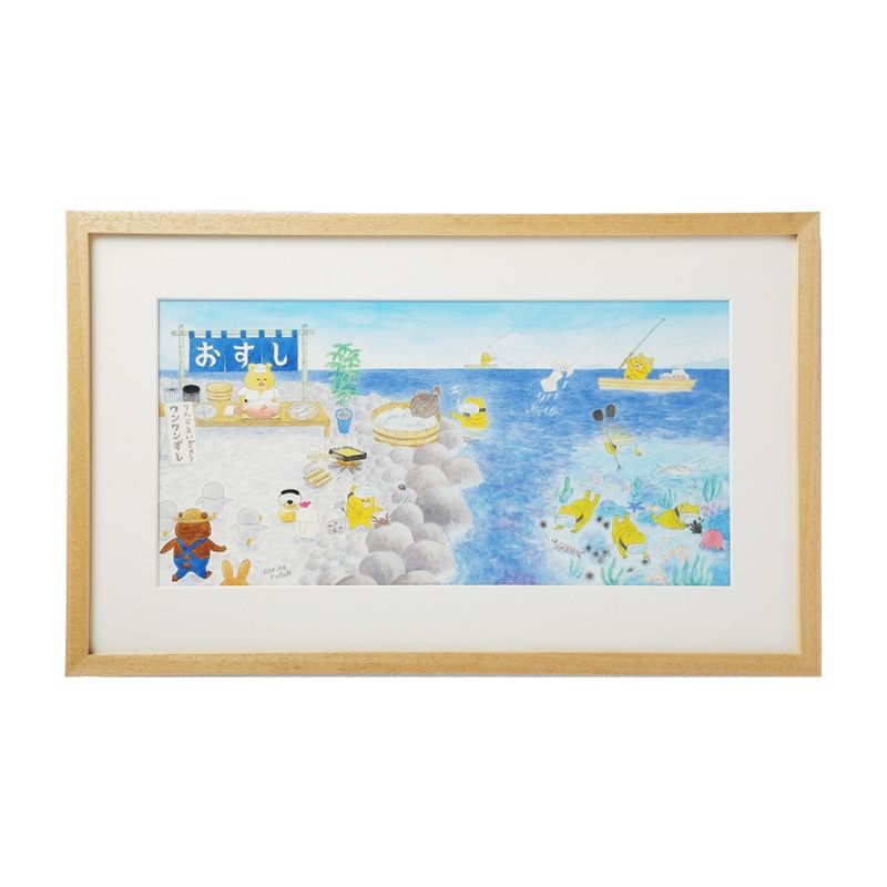 kodomoe shop｜【ノラネコぐんだん】複製原画（おすしやさん）【同梱