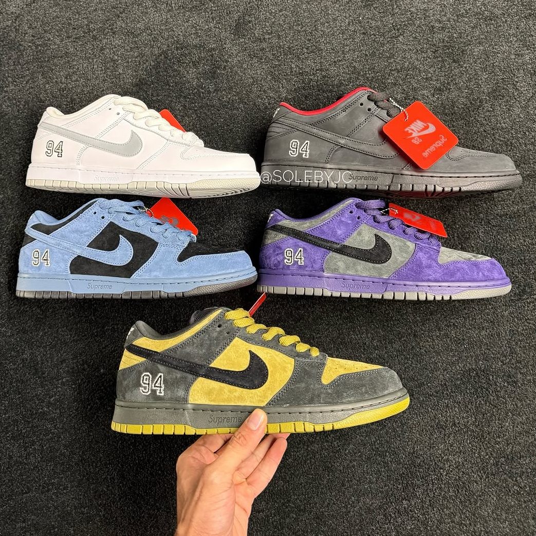 Supreme × NIKE SB DUNK LOW 25FW 25AW 5カラーがWeek2 9/6に発売予定