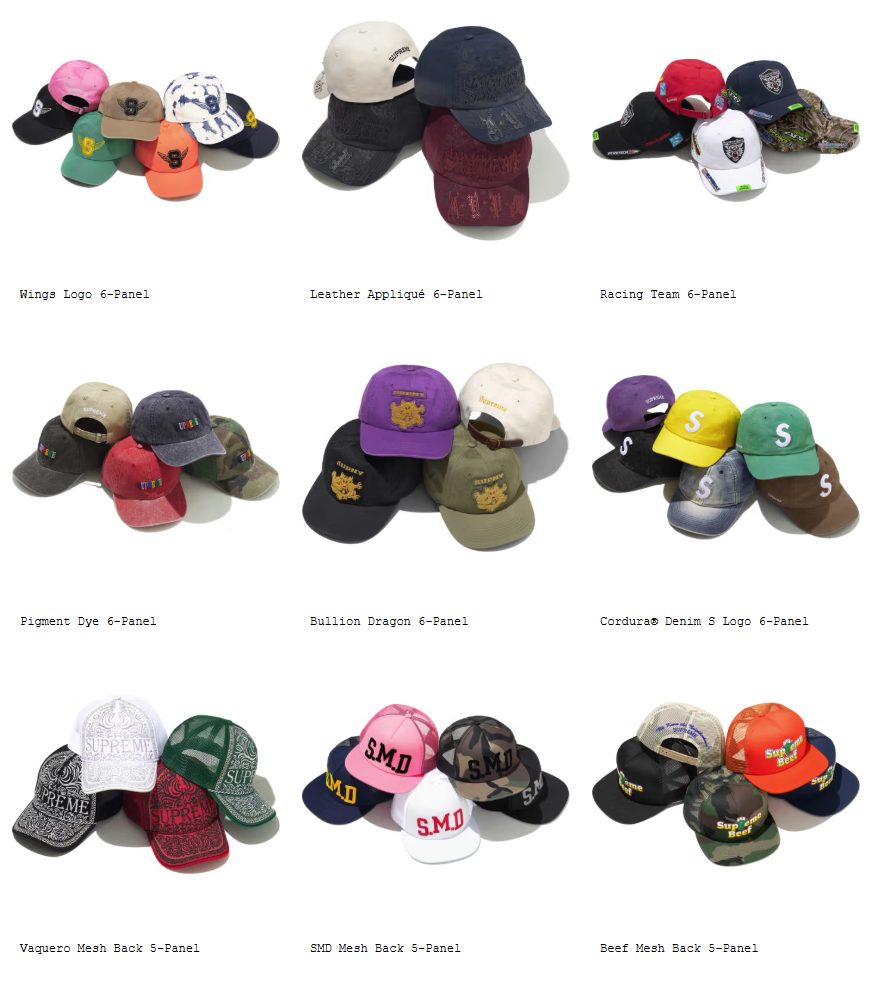 Supreme 25SSのキャップ＆ハット一覧 | God Meets Fashion