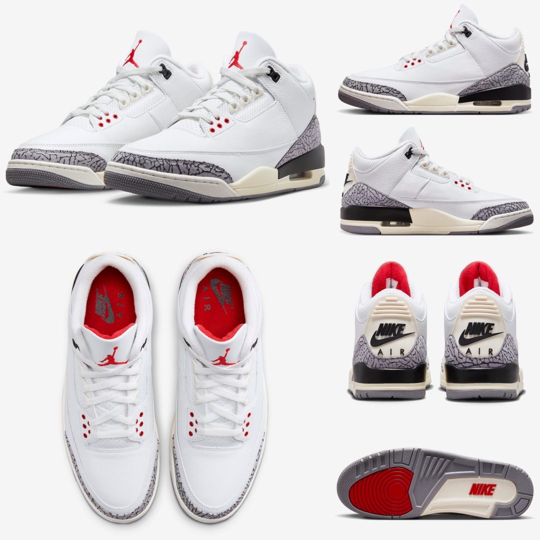 NIKE AIR JORDAN 3 WHITE CEMENT REIMAGINEDが5/9に国内発売予定【販売