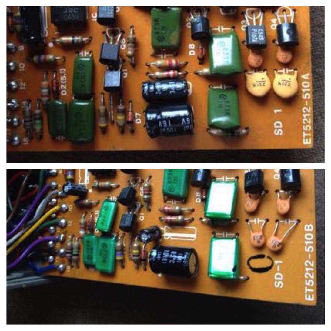 BOSS スーパーオーバードライブのオペアンプ（JRC4558D艶ありのSD-1