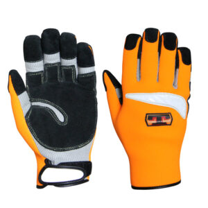 トンボレスキュー マリン手袋 水中活動 反射材付き 手のひら牛革 指先