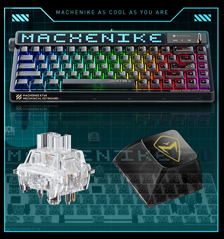 Machenike | KT68 Pro Smart Screen Mechanical Keyboard