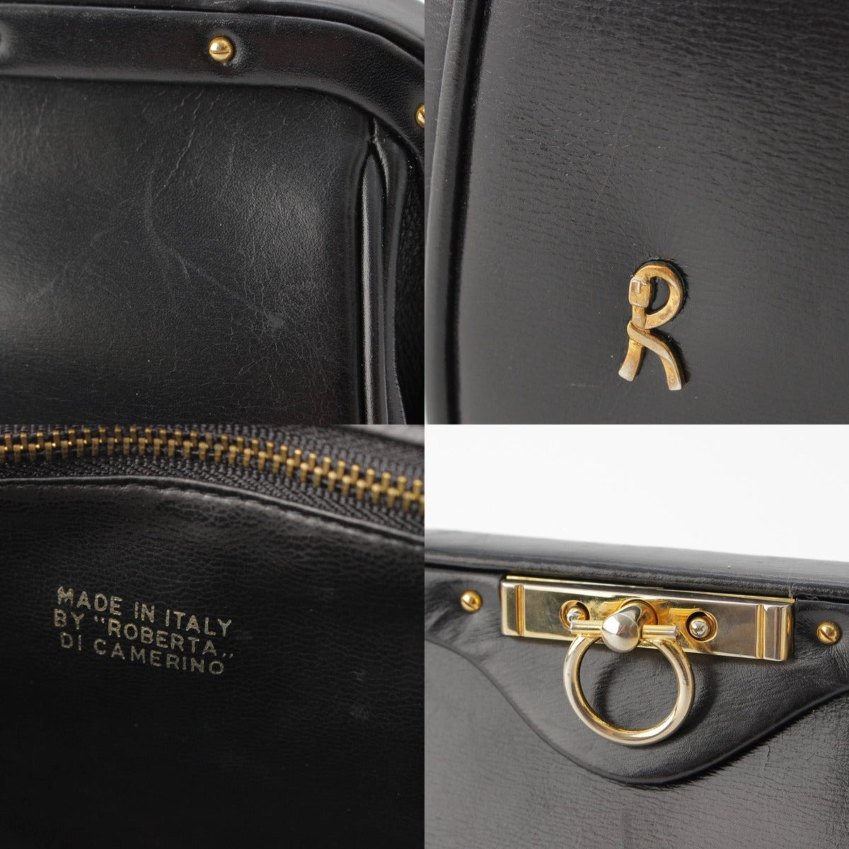 ロベルタディカメリーノ RobertadiCamerino レザー がま口 ワン