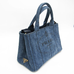プラダ(Prada) カナパ 1BG439 レディース デニム ショルダーバッグ