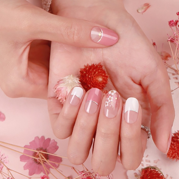 ネイルシール 貼るだけ [パステルブロッサムピンク] ジェルネイル