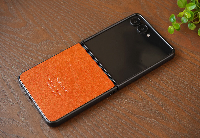 栃木レザー】 Galaxy Z Flip7 SC-55F／SCG35 ケース 背面 本革