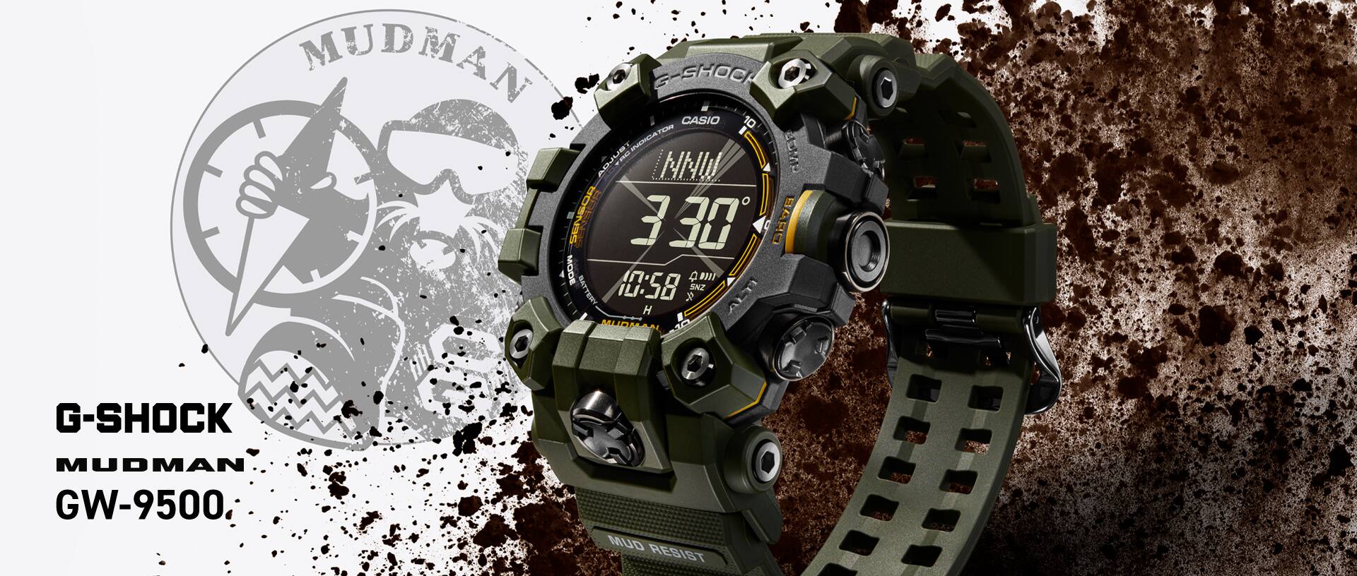MUDMAN - GW-9500 - マッドレジスト構造 | G-SHOCK 腕時計