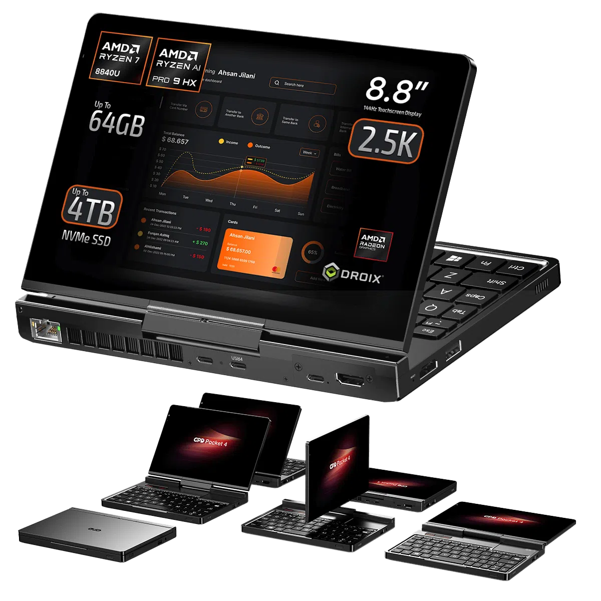 GPD Pocket 4 Compact Notebook 💻 | High-Performance Mobility