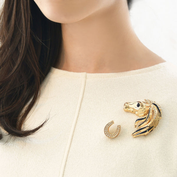 シュバル ブラック ブローチ