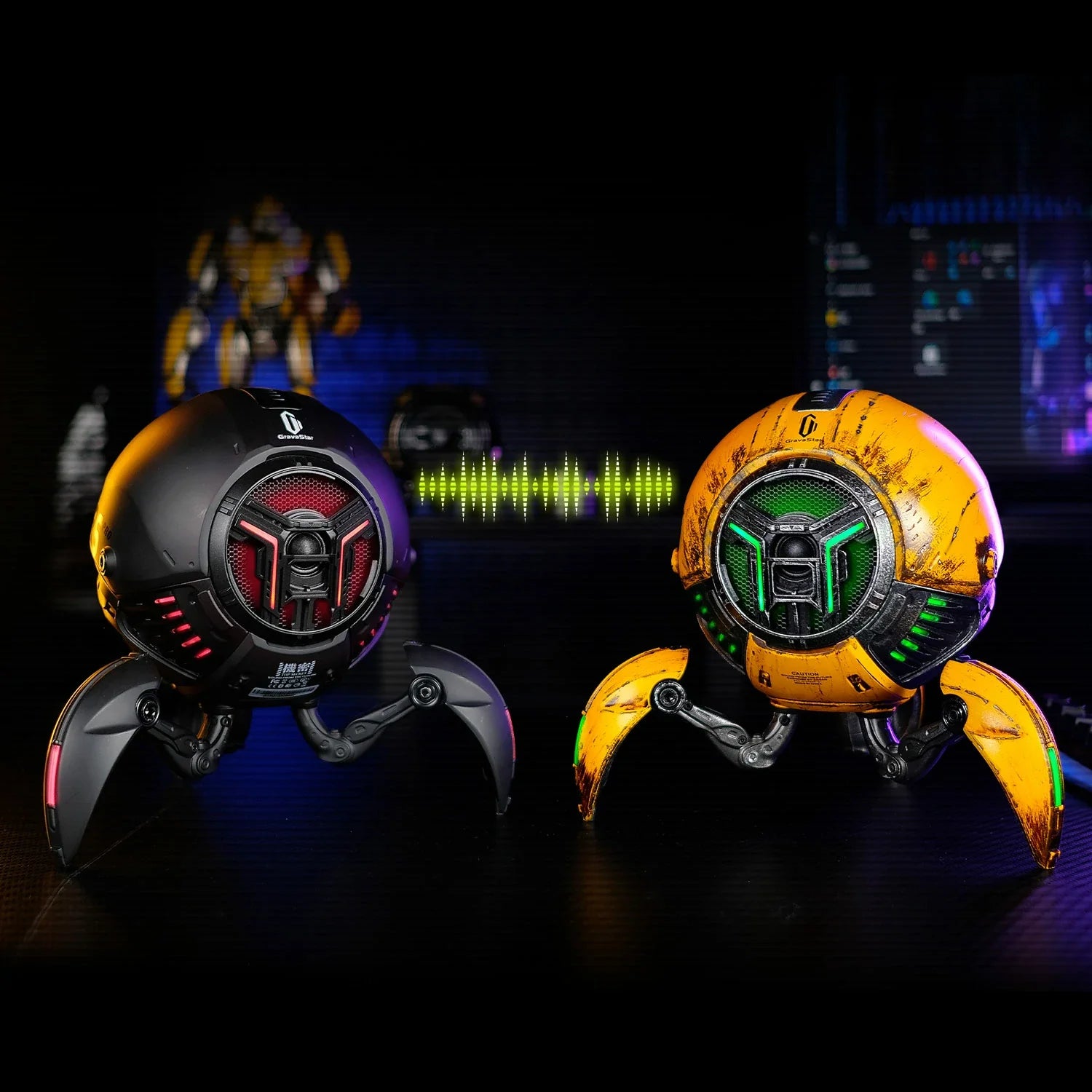 Mars Pro ウォーダメージ イエロー Bluetoothスピーカー | デュアル