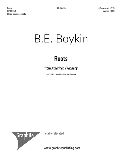 Roots (from American Prophecy) - Graphite Publishing