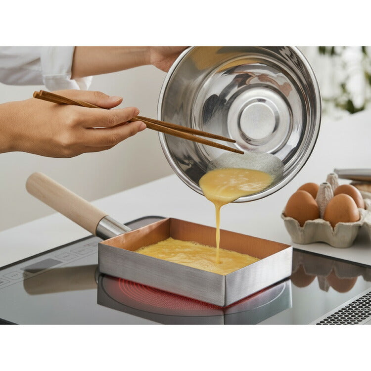 日本製 燕三条 銅の卵焼き器 20年保証 銅製 卵焼き器 IH対応 フジノス