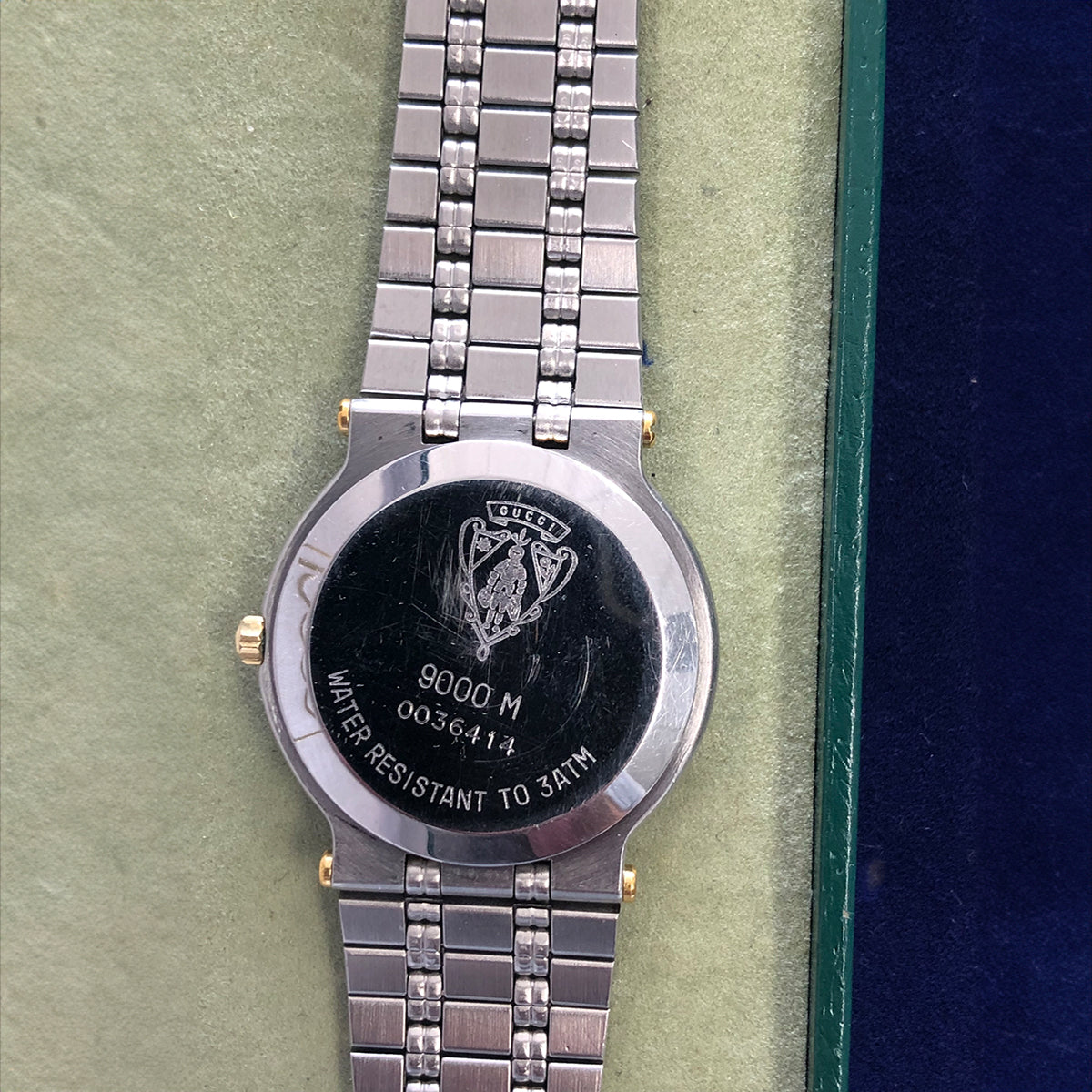 Men's Gucci 9000M Black Dial Watch - Great Lakes Coin