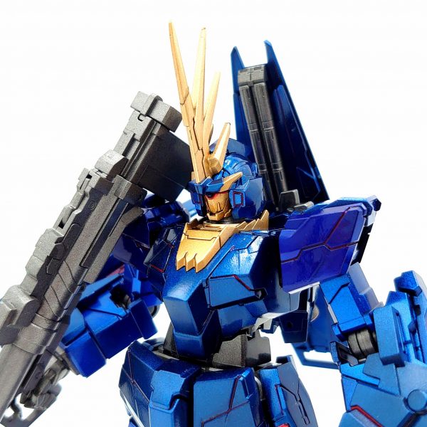 バンシィ(ブルーキャンディ塗装)｜シェフみたにさんのガンプラ作品