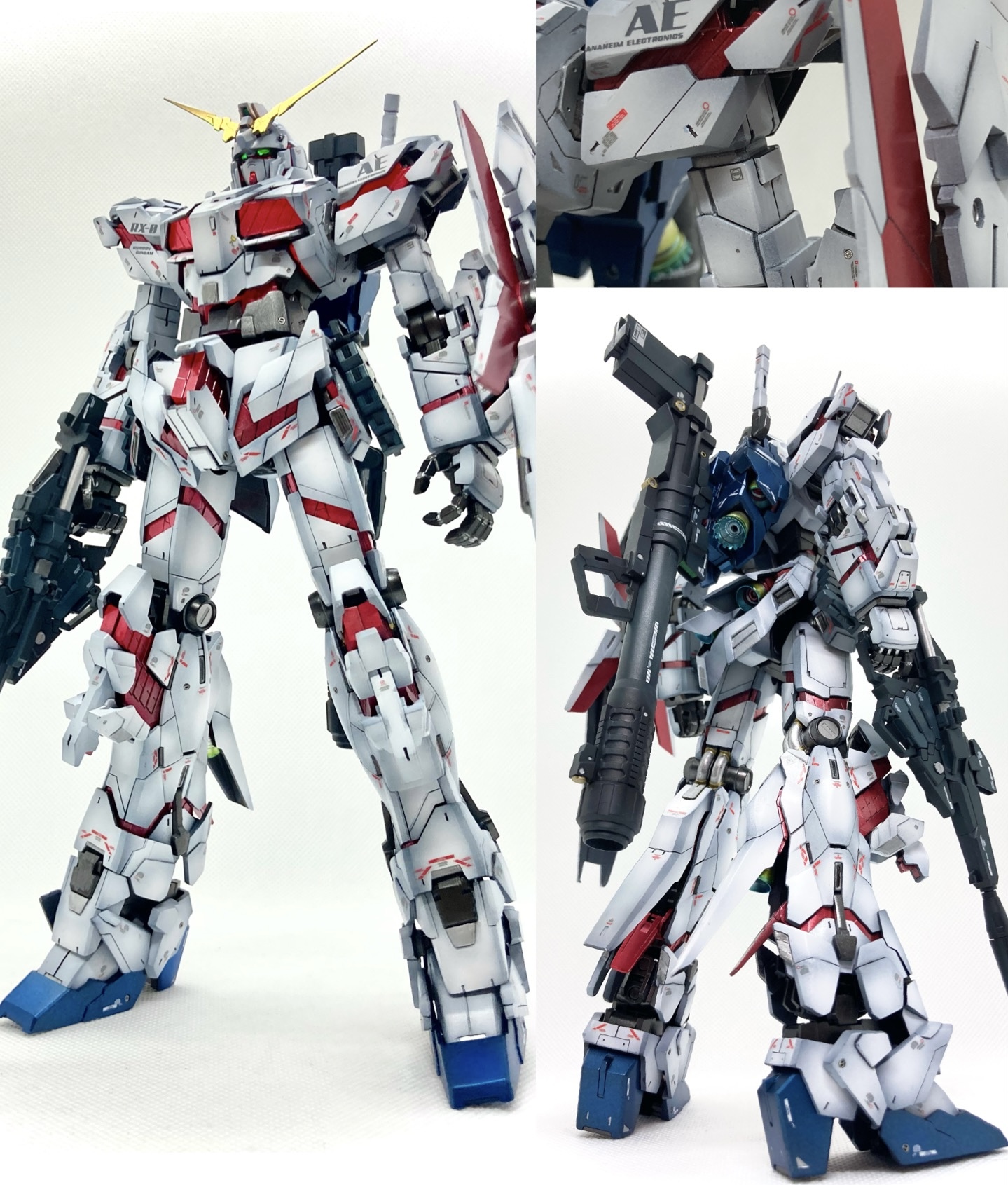 発光するメタリック塗装ユニコーン｜豆じろーさんのガンプラ作品