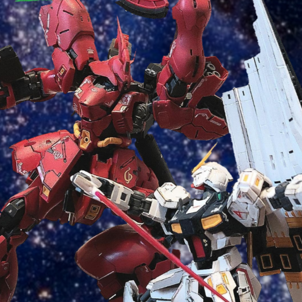 逆襲のシャア RGニューガンダム、サザビー｜ハヤトさんのガンプラ作品