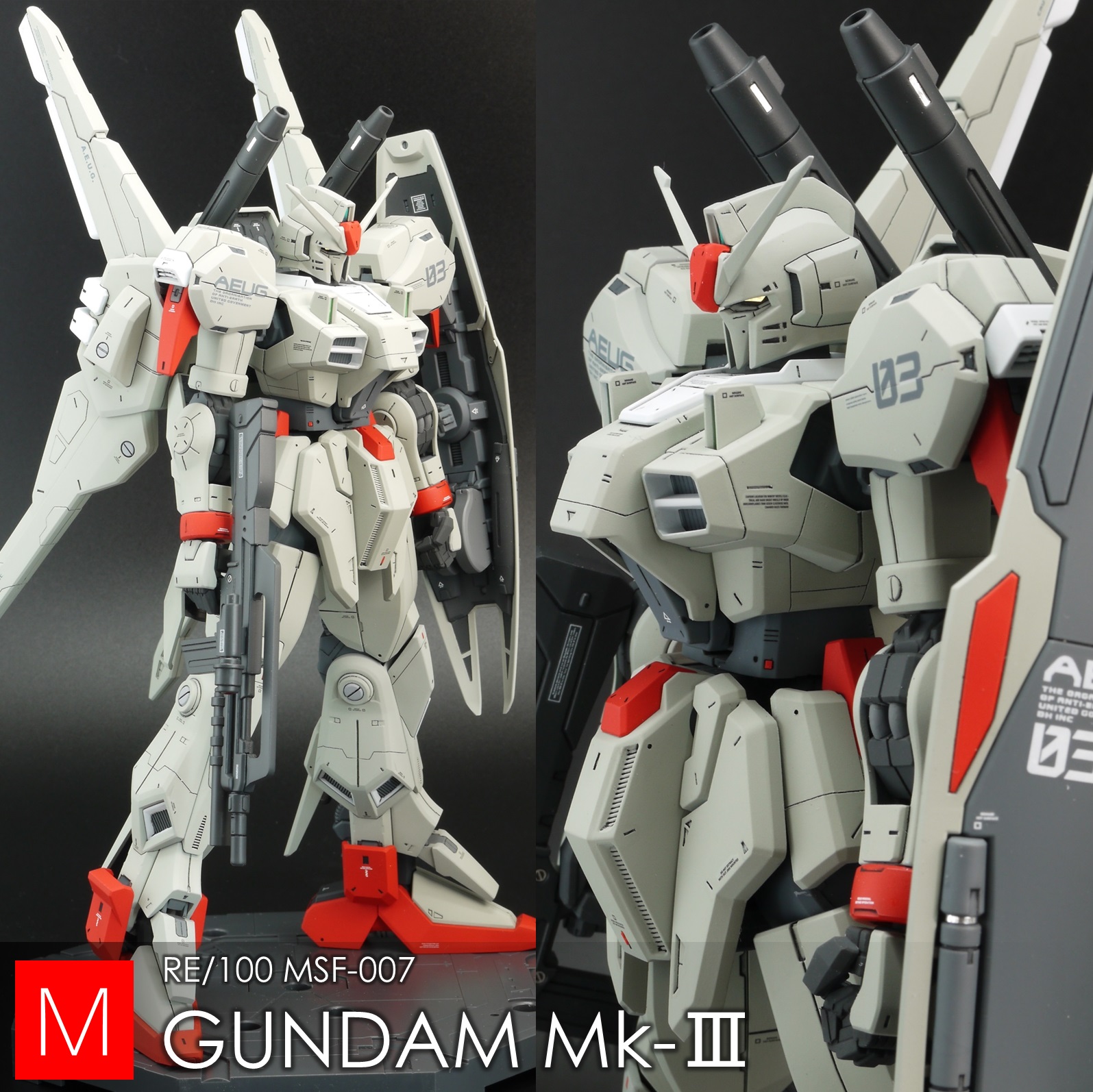 RE/100 ガンダムMk-Ⅲ｜yasutatsuさんのガンプラ作品｜GUNSTA（ガンスタ）